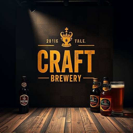 Bold commercial advertisement for a craft brewery, featuring rugged textures and a dramatic moody lighting setup in Studio B.